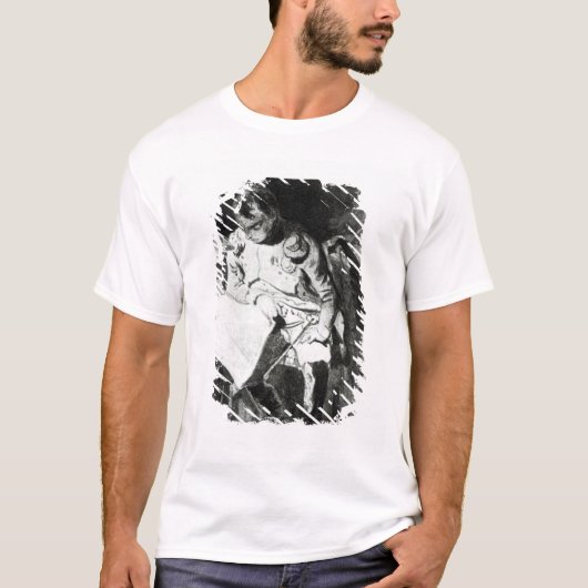 lamplight、c.1800によって彼の地図を調査しているナポレオン tシャツ (正面)