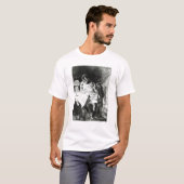 lamplight、c.1800によって彼の地図を調査しているナポレオン tシャツ (正面フル)