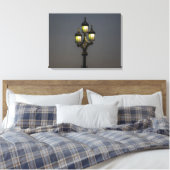 Lamppost at night view canvas print キャンバスプリント (インサイチュ (寝室))