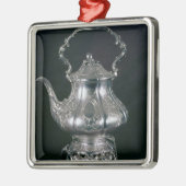 lampstandおよびバーナーが付いているティーポットそしてやかん メタルオーナメント (左)