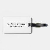 Lampworkのフクロウのビードの荷物のラベル ラゲッジタグ (裏面横)