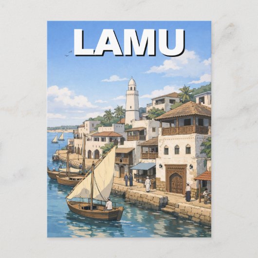 Lamu Kenya ポストカード (正面)
