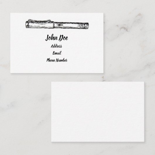 Lamyのサファリの名刺 名刺 (正面/裏面)