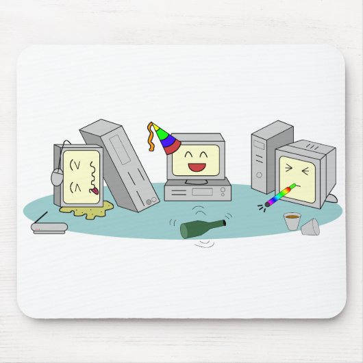 LANパーティーコンピュータ賭博のオタク系の マウスパッド (正面)