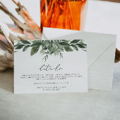 LANAボヘミアンウォーターカラーグリーン詳細カード 招待状