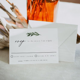 LANAボヘモダンミアンウォーターカラーグリーナリーRSVP 招待状