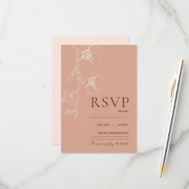 LANAラテモダンーオーキッドRSVP応答カード 出欠カード