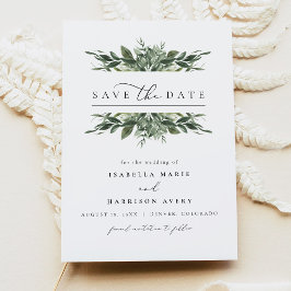 LANA モダンボヘミアン グリーン Save the Date 招待状