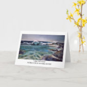 Lanaiの潮プール- Michaela Rohrer著水彩画 カード (黄色い花)