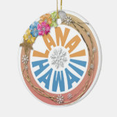Lanaiハワイのハイビスカスの休日のオーナメント セラミックオーナメント (左)