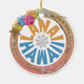 Lanaiハワイのハイビスカスの休日のオーナメント セラミックオーナメント (裏面)