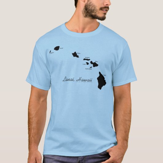 Lanai Hawaii With Hawaiian Islands Tシャツ (正面)