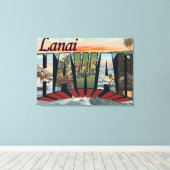 Lanai, HawaiiLarge Letter ScenesLanai, HI キャンバスプリント (インサイチュ (ウッドフロア))