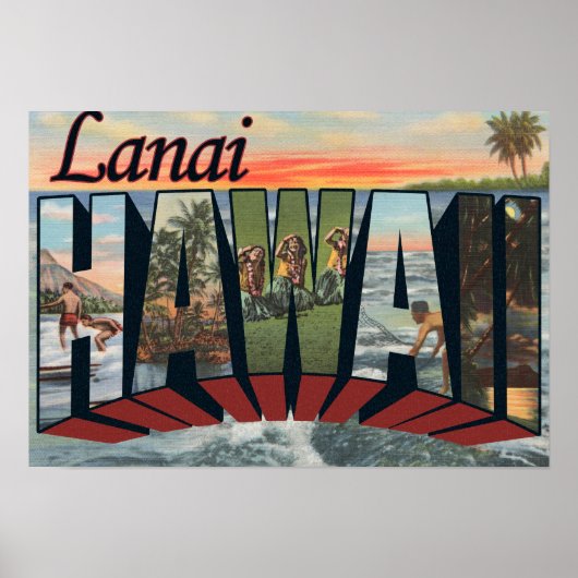 Lanai, HawaiiLarge Letter ScenesLanai, HI ポスター (正面)