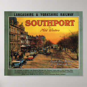 Lancashireおよびヨークシャの鉄道Southport ポスター