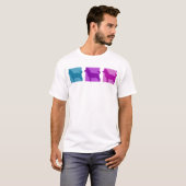 LancashireカラフルなHeelerのシルエット Tシャツ (正面フル)