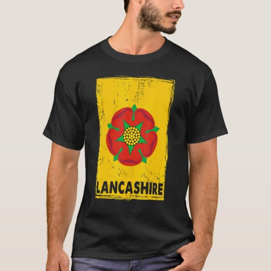 Lancashire Flag Idea For Women & England Uk Lancas Tシャツ (正面)