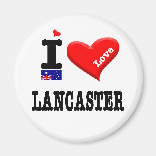 LANCASTER - I Love マグネット (正面)
