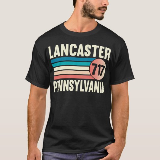 Lancaster Pennsylvania 717 Area Code Tシャツ (正面)