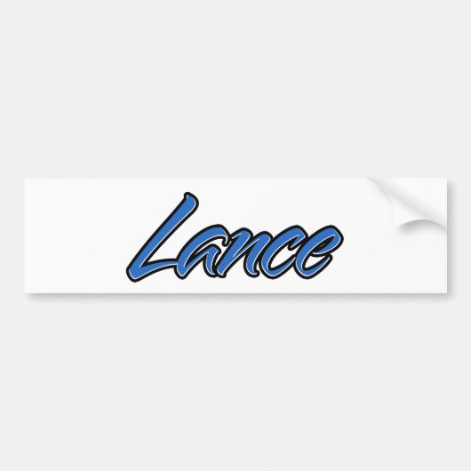 Lance Name blue Aufkleber Sticker Autoaufkleber バンパーステッカー (正面)