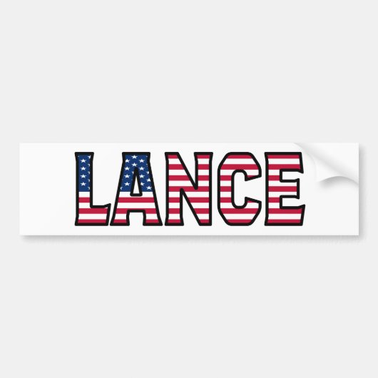 Lance Name Vorname USA Aufkleber Sticker Auto バンパーステッカー (正面)