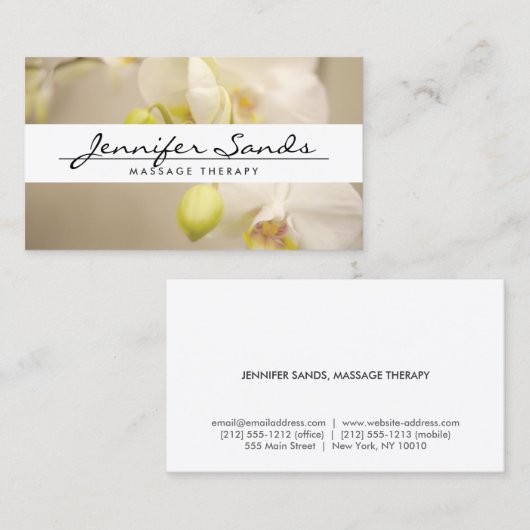 LANCHSビエレガントジネスカードの名前 名刺 (正面/裏面)