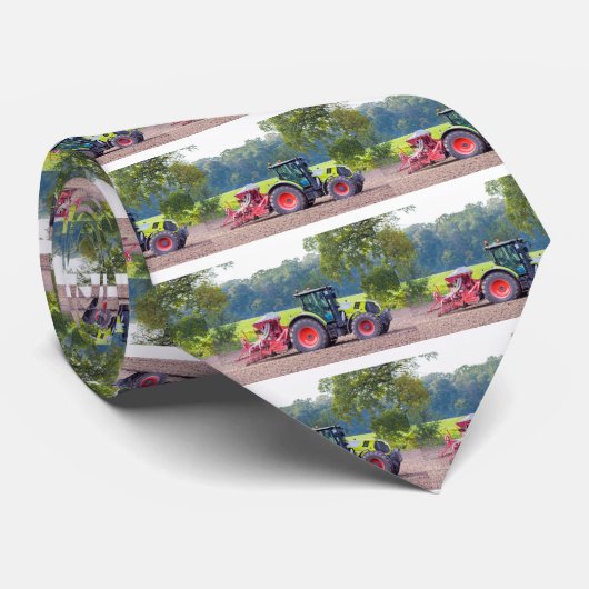 land.JPGの農業機械が付いているトラクター ネクタイ (ロール)