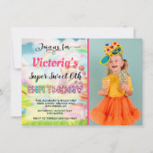 Land of Candy Birthday Party写真 招待状 (正面)