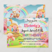 Land of Candy Birthday Party招待 招待状 (正面/裏面)