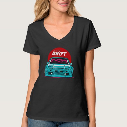 Land of Drift Japan Car Tuning Tシャツ (正面)
