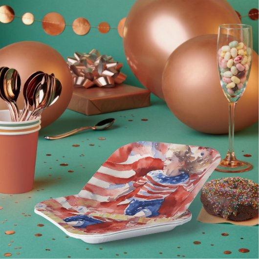 Land of free Line ペーパープレート (複数)