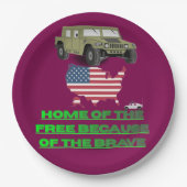 Land of free Line wine ペーパープレート (正面)