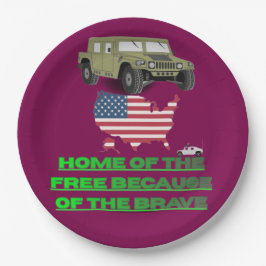 Land of free Line wine  ペーパープレート