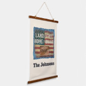 Land of Free - Personalized Hanging Wall Tapestry 吊り下げ型タペストリー (傾斜あり)