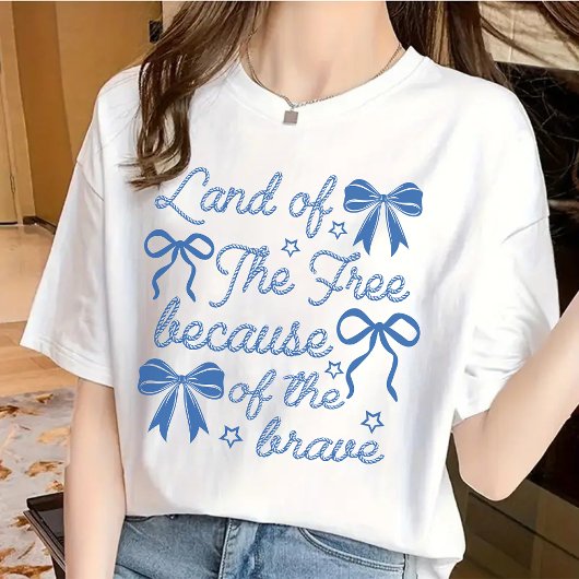 Land of Freedom for the Brave Shirt, 7月4日 Tシャツ