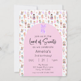 Land of Sweets Nutcracker誕生日写真 招待状