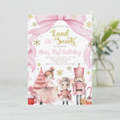 Land of Sweets nutcracker birthday invitation. 招待状 (スタンド正面)