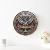 Land of the Free America 250th Anniversary ラージ壁時計 (ホーム)