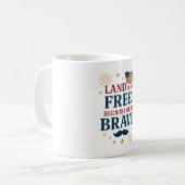 Land of the Free Because of the Brave Mug  コーヒーマグカップ (正面左)