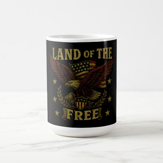 Land of the Free – Classic American Liberty コーヒーマグカップ (中央)
