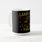 Land of the Free – Classic American Liberty コーヒーマグカップ (正面左)