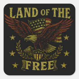 Land of the Free – Classic American Liberty スクエアシール