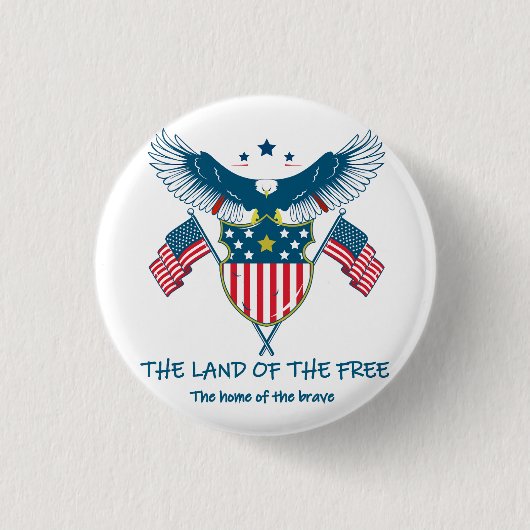 Land of the Free Eagle Button 缶バッジ (正面)