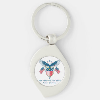 Land of the Free Eagle Metal Keychain キーホルダー