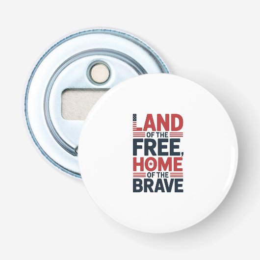 Land of the Free | Home of the Brave USA Shirt 栓抜き (正面)