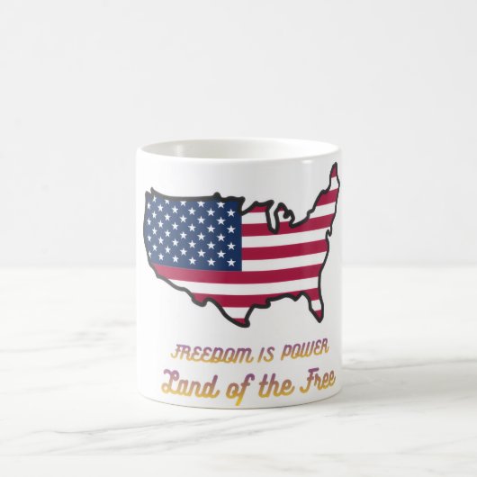 Land of the Free Patriotic Coffee Cup コーヒーマグカップ (中央)