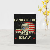Land Of The Rizz Funny Patriotic Trump 4th Of July カード (黄色い花)