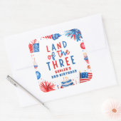 Land Of The Three 4 of 7月3日パーティー スクエアシール (封筒)