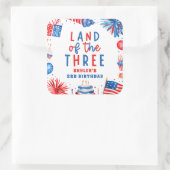 Land Of The Three 4 of 7月3日パーティー スクエアシール (バッグ)