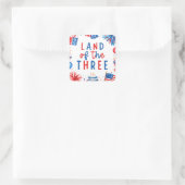 Land Of The Three 4 of 7月3日パーティー スクエアシール (バッグ)